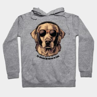 Cool Dogs - Sounds and Shade - Golden Retriever Hoodie